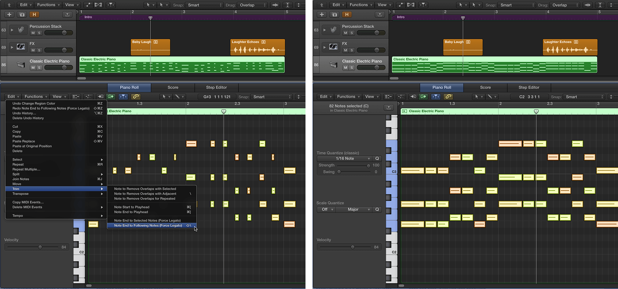 Создание MIDI нот